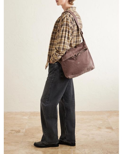Our Legacy Brown Denim Messenger Bag for men