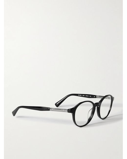 Brunello Cucinelli Black Round-Frame Acetate Optical Glasses for men