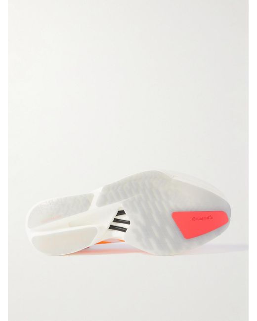 Adidas Originals Orange Adizero Adios Pro 4 Rubber-Trimmed Ripstop Running Sneakers for men