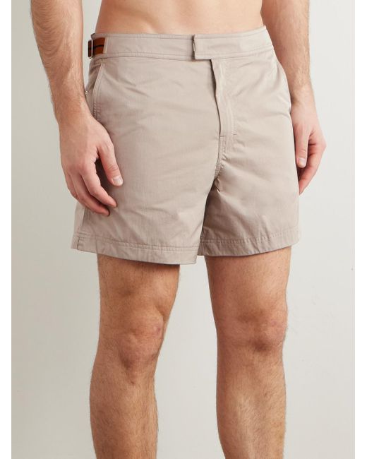 Zegna Natural Rio Straight-Leg Mid-Length Swim Shorts for men