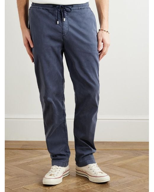 Vilebrequin Blue Clemence Slim-Fit Straight-Leg Tencel Lyocell-Blend Drawstring Trousers for men