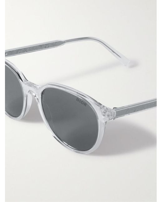 Dior Gray Indior R1i Round-frame Acetate Sunglasses for men
