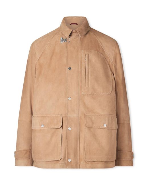 Brunello Cucinelli Natural Suede Jacket for men