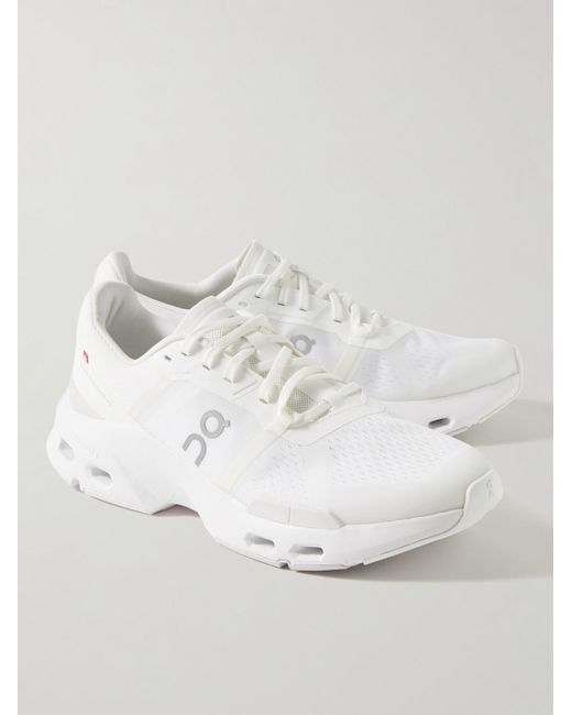 On Shoes White Cloudpulse Rubber-trimmed Mesh Sneakers for men