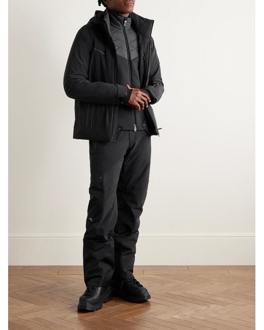 Kjus Black Formula Quilted Shell-Trimmed Tech-Jersey Jacket for men