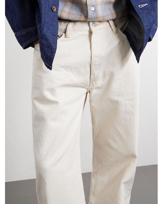 Fullcount White 0105Ec Straight-Leg Selvedge Jeans for men