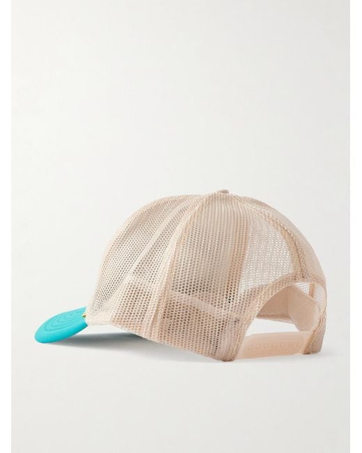 Kapital Blue Life Kapriccio Mesh-Trimmed Printed Scuba Trucker Cap