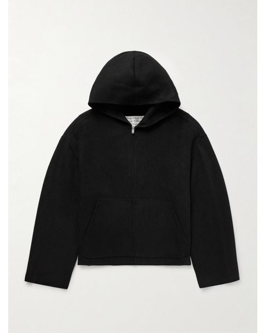 Acne Black Doveria Double-faced Wool And Cashmere-blend Felt Hooded Jacket for men