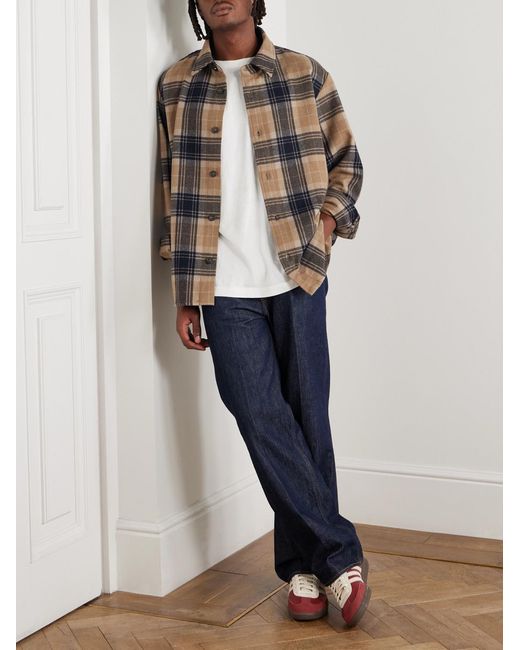 A.P.C. Multicolor Bobby Oversized Checked Wool-blend Flannel Overshirt for men