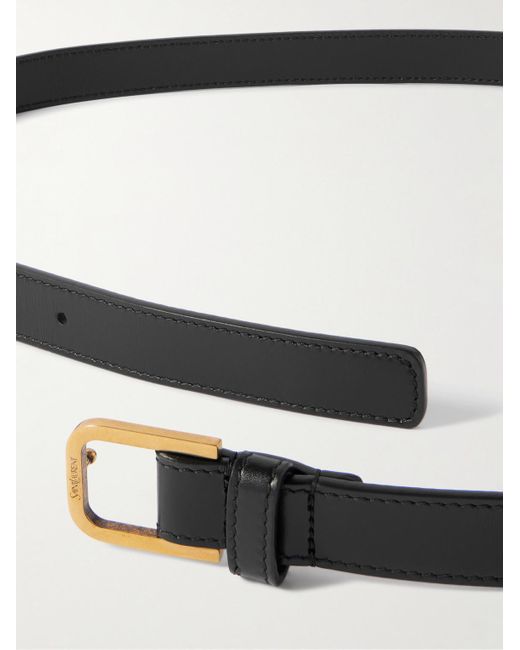 Saint Laurent Black Leather Belt for men