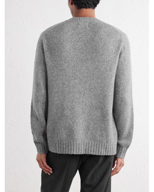 NN07 Gray Lee 6598 Merino Wool-Blend Sweater for men