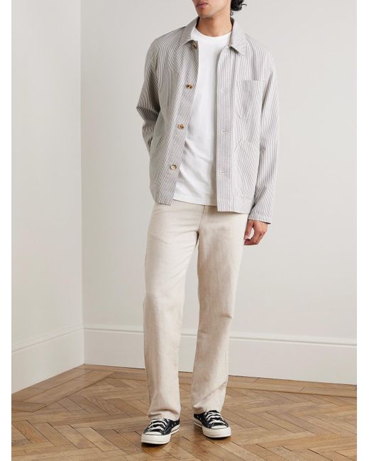 NN07 White Adam 3209 Logo-Embroidered Pima Cotton-Jersey T-Shirt for men