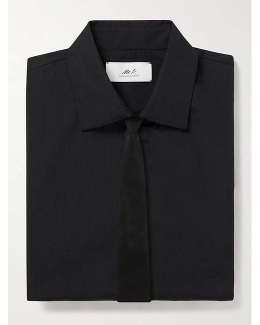 Mr P. Black Business Organic Cotton-Poplin Shirt for men