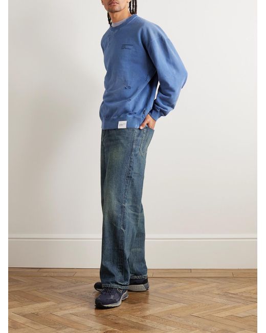Neighborhood Blue Wide-leg Selvedge Jeans for men