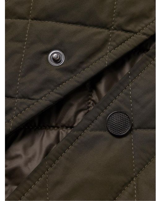 James Purdey & Sons Green Cotton Corduroy-Trimmed Padded Quilted Shell Gilet for men