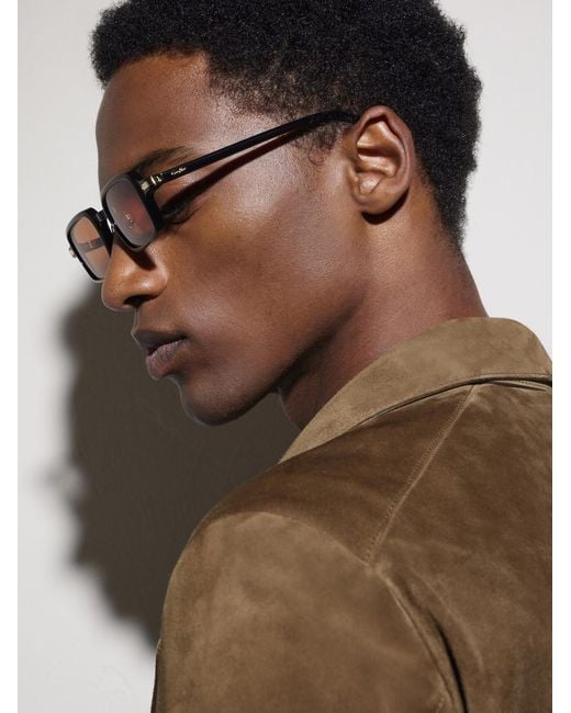 Cartier Black Godron De Cartier Square-frame Acetate Sunglasses for men