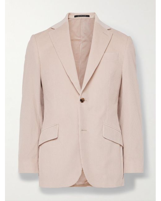 Richard James Natural Slim-fit Unstructured Cotton-corduroy Suit Jacket for men