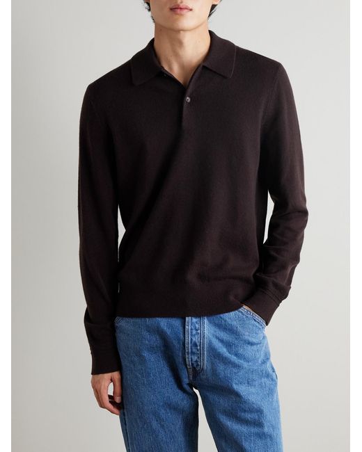 Mr P. Blue Cliff Cashmere Polo Shirt for men