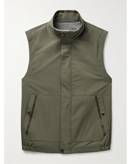 Canali Green Padded Shell Gilet for men