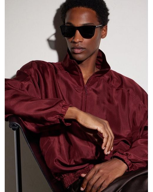 Saint Laurent Black Squared-frame Acetate Sunglasses for men