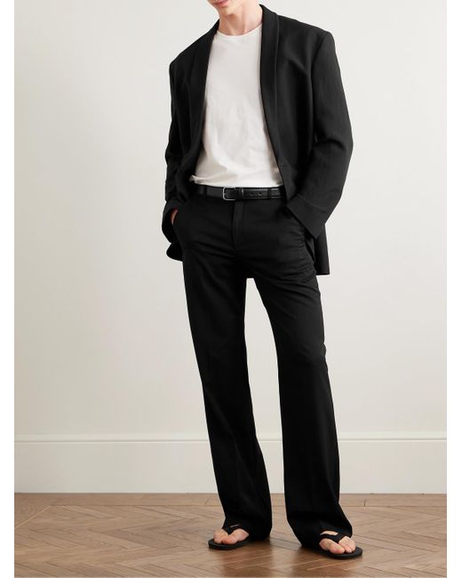 The Row Black Alistaire Straight-Leg Wool-Blend Twill Trousers for men
