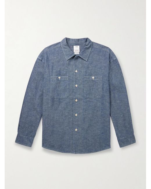Visvim Blue Lumber Cotton-Chambray Shirt for men