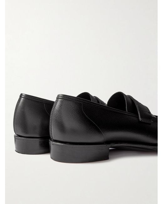 George Cleverley Black George Full-grain Leather Penny Loafers for men