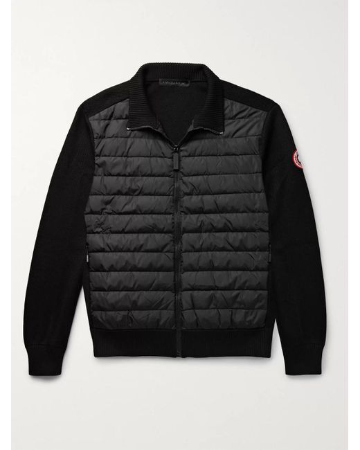 Canada Goose Black Hybridge Wool And Shell-down Jacket for men