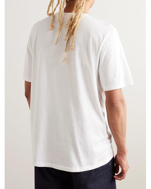Folk White Assembly Slub Organic Cotton-blend Jersey T-shirt for men