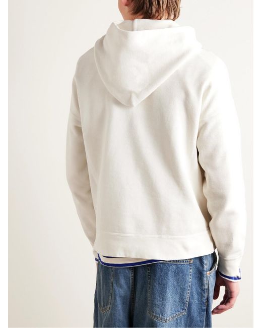 Visvim Natural Jumbo Garment-dyed Cotton-blend Jersey Hoodie for men