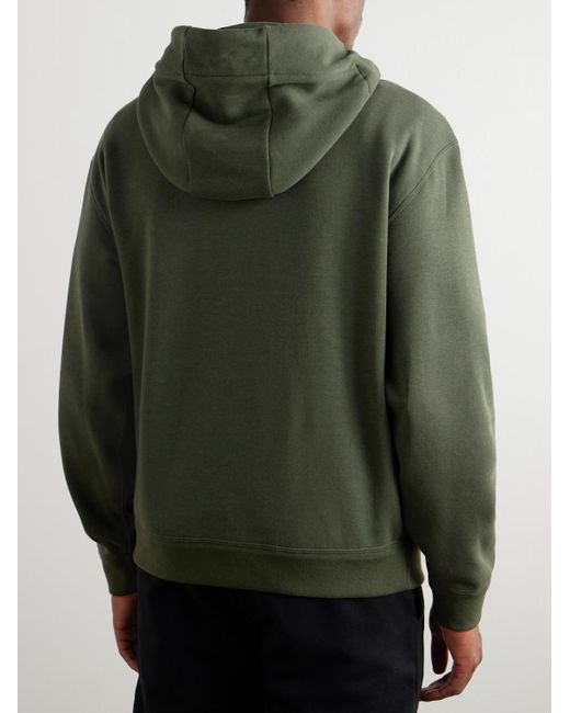 Loro Piana Green Vogel Cotton And Cashmere-Blend Jersey Hoodie for men