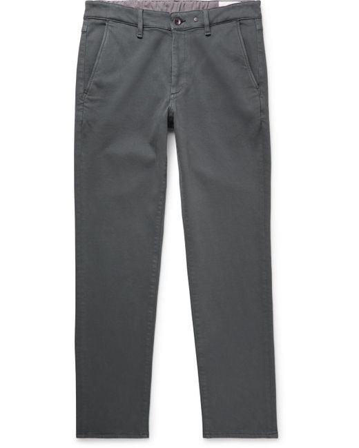 Rag & Bone Gray Fit 2 Action Straight-leg Loopback Cotton-blend Twill Chinos for men