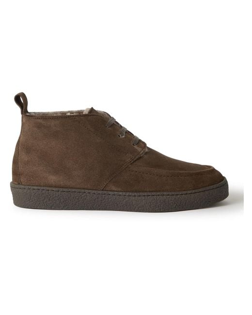 MR P. Larry Shearling-trimmed Regenerated Suede By Evolo® Chukka Boots ...