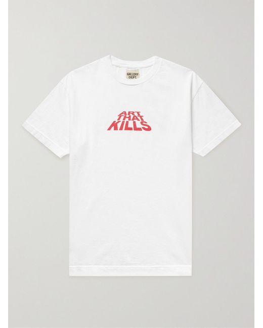 GALLERY DEPT. White Atk Printed Cotton-jersey T-shirt for men