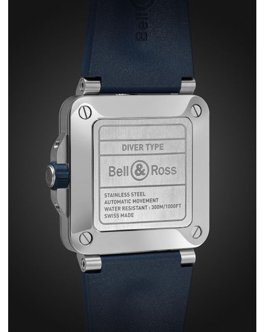 Bell & Ross Black Br-03 Diver Automatic Stainless Steel Watch, Ref. Br03A-D-Blu-St/Srb for men