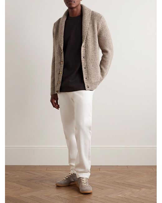 Gabriela Hearst White Anthony Slim-Fit Straight-Leg Cotton-Twill Trousers for men