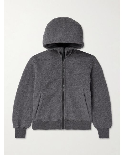 Canada Goose Gray Chilliwack Recycled Wool-Blend Fleece Zip-Up Hoodie for men