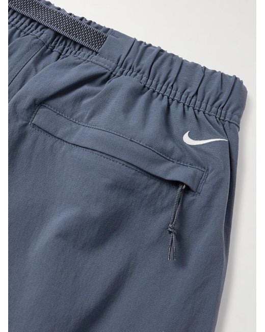 Nike ACG gerade geschnittene Hose aus Stretch-Shell mit Gürtel und Logostickerei in Blue für Herren