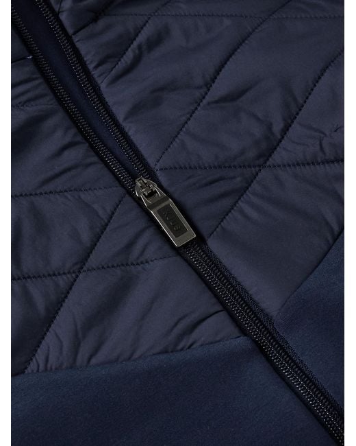 Kjus Blue Formula Quilted Shell-Trimmed Tech-Jersey Jacket for men