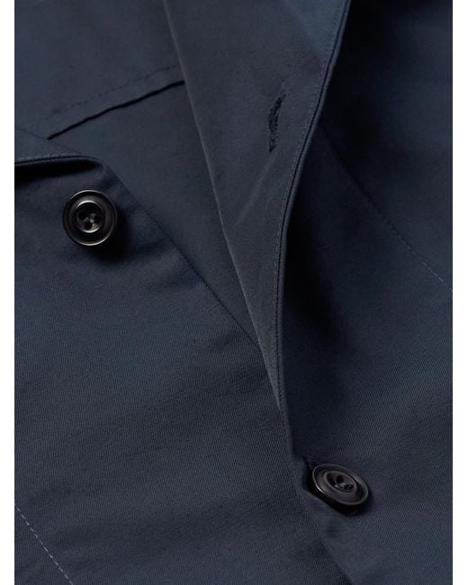 Nicholas Daley Blue Logo-Embroidered Cotton-Blend Twill Overshirt for men