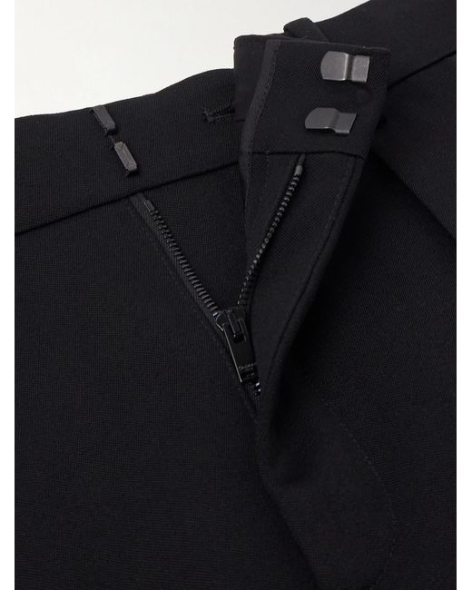 Saint Laurent Blue Slim-fit Satin-trimmed Grain De Poudre Wool Tuxedo Trousers for men