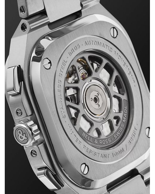 Bell & Ross Black Br 05 Automatic Chronograph 42Mm Stainless Steel Watch, Ref. No. Br05C-Bl-St/Sst for men