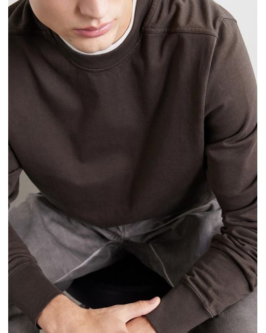 Rick Owens Brown Cotton-Jersey Sweatshirt for men