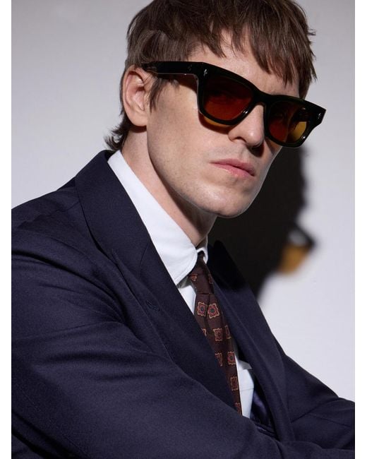 Jacques Marie Mage Black Dealan Square-frame Acetate Sunglasses for men
