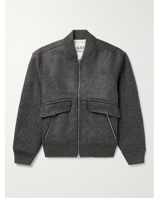 Alex Mill Gray Wool-blend Bomber Jacket for men