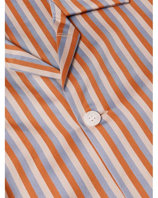 Derek Rose Natural Wellington Striped Cotton-Poplin Pyjama Set for men