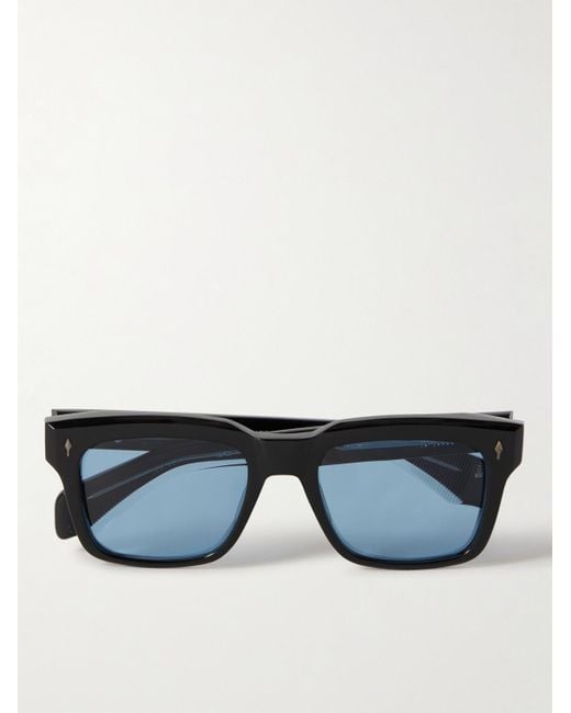 Jacques Marie Mage Black Torino Square-frame Acetate Sunglasses for men