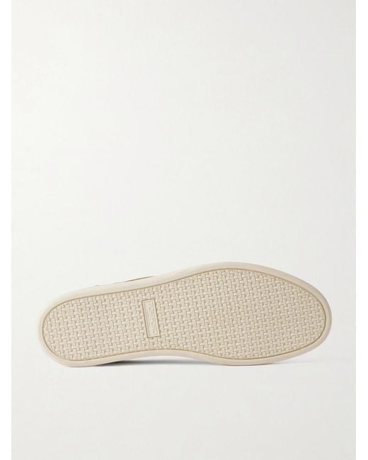 Tom Ford Brown Warwick Perforated Suede Sneakers for men