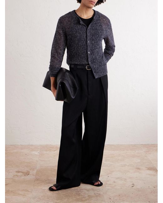 Dries Van Noten Blue Knitted Cardigan for men