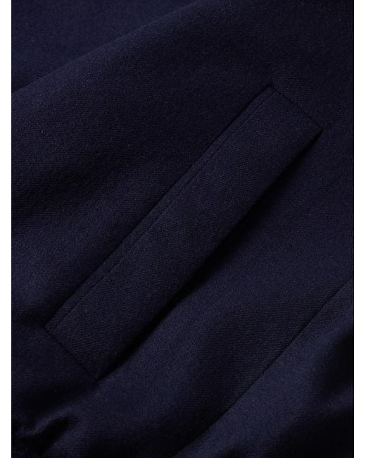 Mr P. Blue Padded Cashmere-Blend Bomber Jacket for men